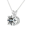 thumbnail image 2 of SuperJeweler 2 Carat Lab Grown Diamond Solitaire Necklace In Sterling Silver With Free Chain For Women, 2 of 5