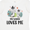 thumbnail image 4 of Inktastic Zebra My Nanny Loves Me Boys or Girls Toddler T-Shirt, 4 of 5