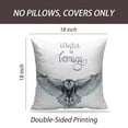 thumbnail image 2 of LALILO Throw Pillow Covers Beautiful Watercolor Flying Snowy Owl Cushion Cover 18" x 18", 2 Pack, 2 of 6