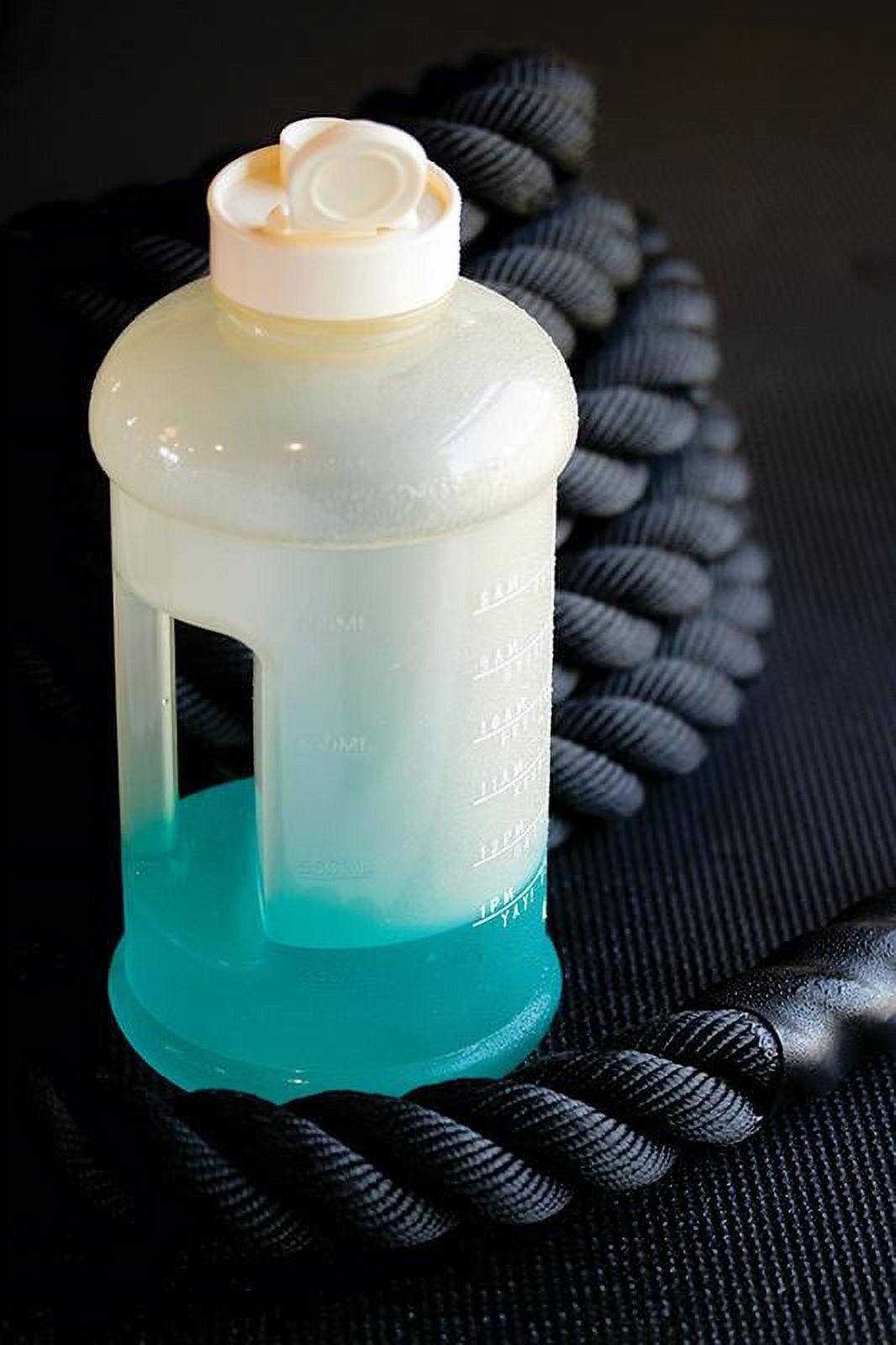 Mainstays 50-Ounce Color Changing Plastic Motivational Hydration Bottle, White