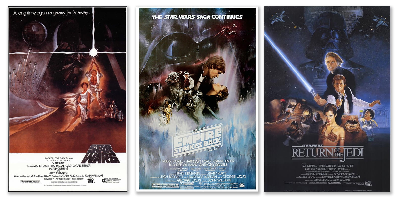 Star Wars Movie Poster Set of 6 Posters Each Episode 27x40 inch 