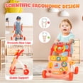 thumbnail image 3 of Huge Wave Baby Push Walker Toys, Sit to Stand Early Learning Walker with Activity Center, Baby Push Walker Toy Gift for 6-12 12-18 Months, Red, 3 of 7