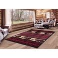 thumbnail image 2 of United Weavers Cottage Area Rug 2055 40834 Bear Stone Burgundy Plaid Lined 2' 7" x  4' 2" Rectangle, 2 of 3