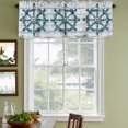 thumbnail image 3 of Teal Rudder Coastal Curtain Valances for Windows, Kitchen Valance Window Treatments Panel 2 Pack, Summer Beach Ocean Nautical Rod Pocket Short Curtains for Bathroom Bedroom 42 x 18 Inch, 3 of 8