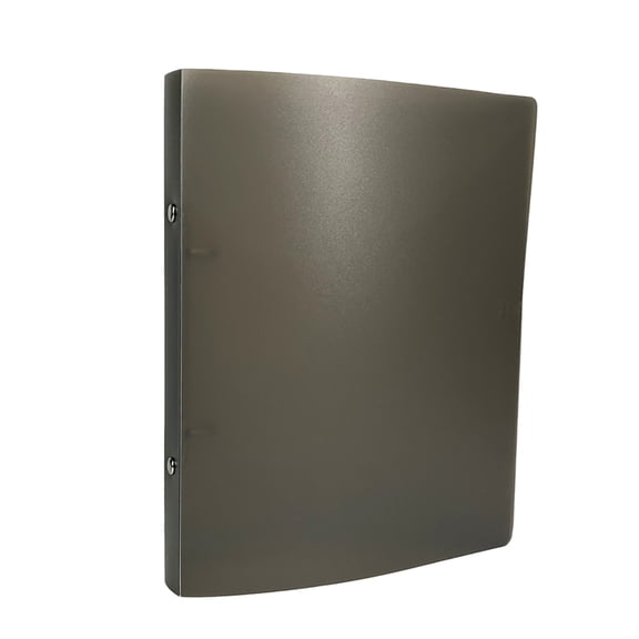 1 Inch 2 Ring Binder, Durable PVC Plastic Loose Leaf Binder with Metal Round Rings, Refillable Document Organizer for office supplies Office Home, Compact Notebook Cover for Notes Journals and Files