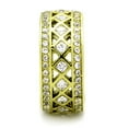 thumbnail image 4 of IP Gold(Ion Plating) Stainless Steel Ring with AAA Grade CZ in Clear for Women Clear Stone Color Style TK1558 Size 6, 4 of 4