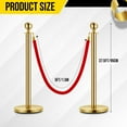 thumbnail image 1 of GloryStar Elegant Gold Stanchion Posts with Luxurious Red Velvet Ropes - VIP Queue Poles for Red Carpet Events, Weddings, and Premieres - Easy Assembly, Durable, Stylish Crowd Control, 1 of 7