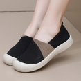 thumbnail image 4 of AUDeals Women's Knit Sneakers, Y2K Style Platform Walking Shoes with Breathable Comfort for Casual Everyday Wear (Black, 7.5), 4 of 5