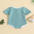 thumbnail image 3 of Bébé Filles Garçons Casual Romper Manches Courtes Boutons Combinaisons Tops, 3 of 8