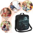 thumbnail image 5 of Lsque Moonlit Night Sky Shark Lunch Bag Lunch Box for Women Men Reusable Insulated Lunch Tote Bag,Leakproof Thermal Cooler Sack Food Handbags Case High Capacity, 5 of 9