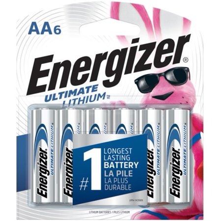 Energizer Ultimate Lithium AA Batteries (6 Pack), Double A Batteries