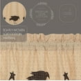 thumbnail image 2 of VHC Brands Kettle Grove Window Curtain, Applique Crow and Star Valance, Tan, 16x60, 2 of 5