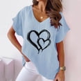 thumbnail image 2 of Womens T Shirts Graphic Tees Funny Basic Fitted Cropped Tees Fashion Summer Tops for Women Over 50 Button Down Shirts Green, 2 of 4