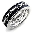 thumbnail image 1 of Alamode LO015-5 Bague en Laiton Rhodium Femme Sans Pierre en Aucune Pierre - Taille 5, 1 of 1