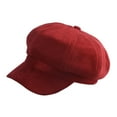 thumbnail image 3 of iHPH7 French Beret Hats for Women Beret Hats for Women Wool Hat Newsboy Cap French Hat, Wine M, 3 of 5