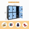 thumbnail image 2 of 6 Door Staff Locker with Lock Latch, Office Cabinet for Books Files Lunch Boxes Storage, 2 of 6