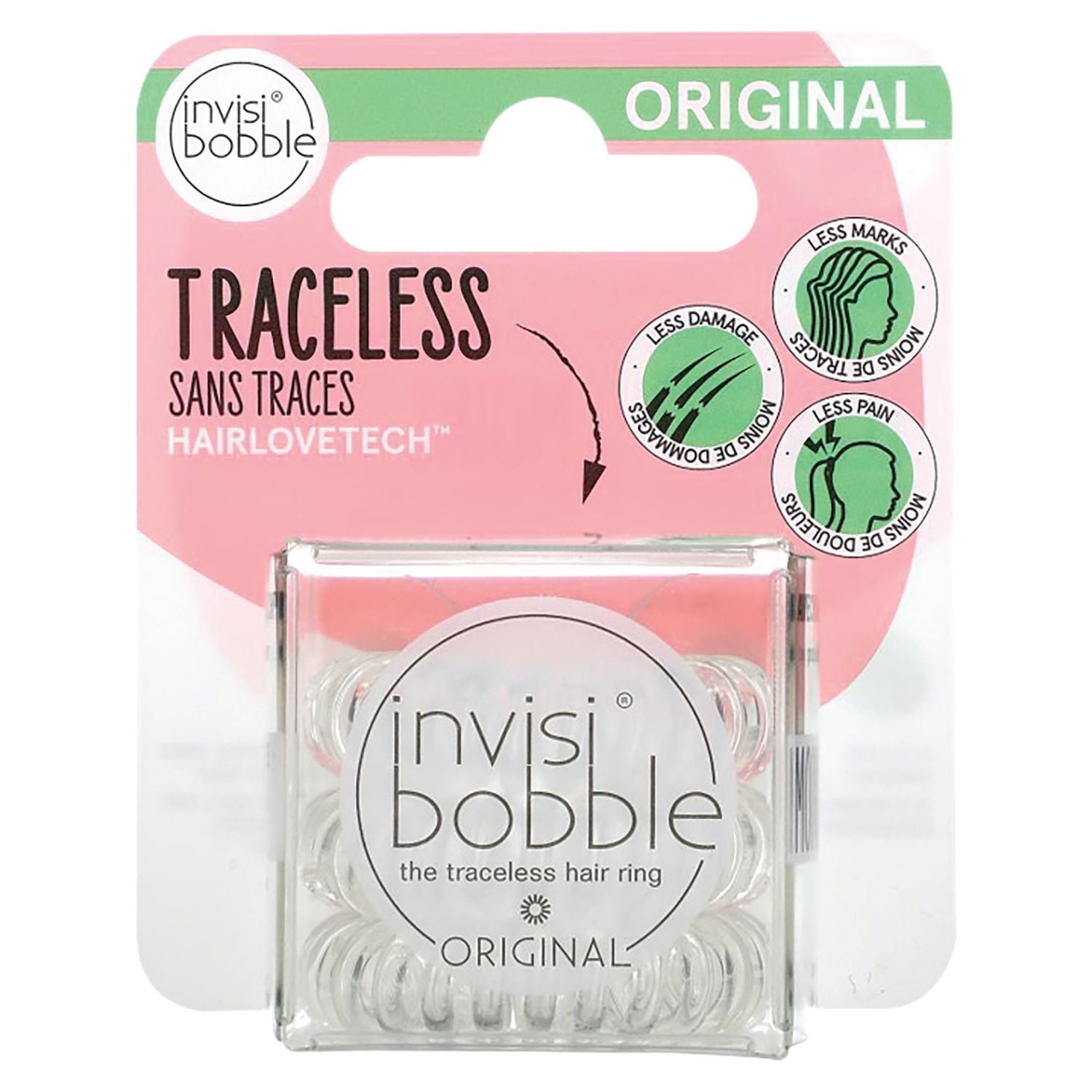 Invisibobble The Traceless 3 Pack Clear Hair Rings