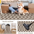 thumbnail image 3 of BERTHMEER 5'x7' Area Rugs for Living Room Modern Checkered Plaid Rugs Soft Faux Wool Bedroom Office Dining Room Farmhouse Geometric Contemporary Washable Non Slip Rugs Carpets, Coffee, 3 of 6
