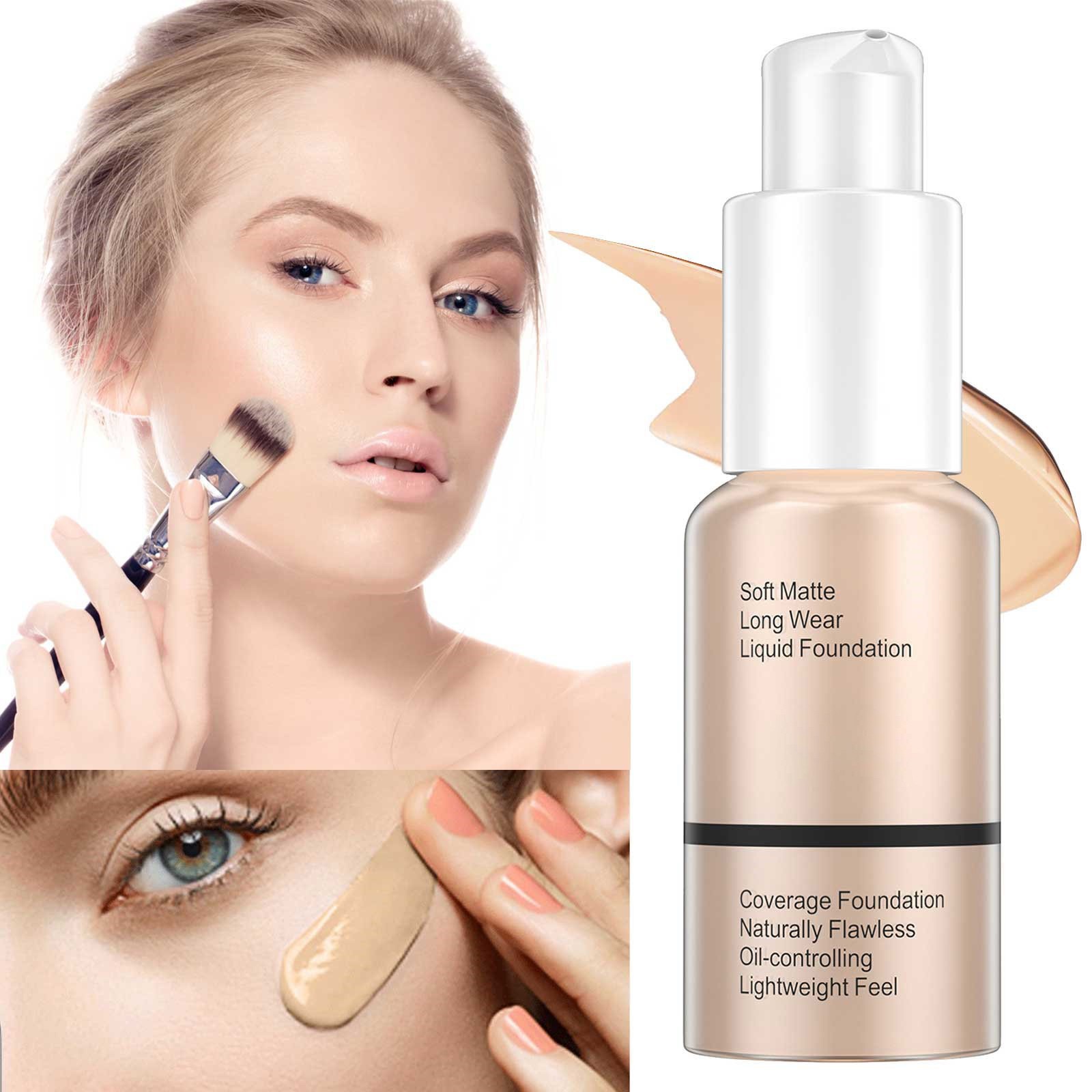 Full Coverage Concealer 2024 Natural Lightweight Liquid Foundation Full ...