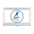 thumbnail image 1 of Winter Sport Ski Suit and Boots Pattern Business Card Holder Case Pocket Box Wallet, 1 of 3
