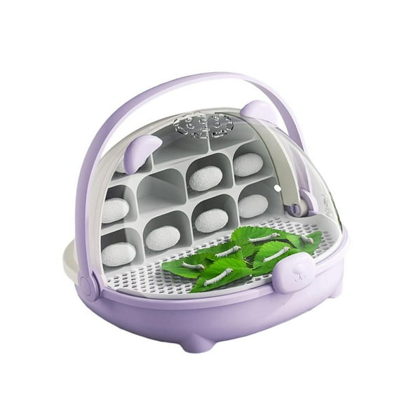HONCLL Silkworm Breeding Container Box with Detachable Tray For Pet Insect Observing