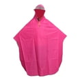 thumbnail image 1 of 1Pack Rain Ponchos Adults Waterproof Windproof Tear-resistant Rosy Color Oxford Cloth PVC For Riding Camping, 1 of 8