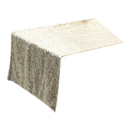 

JFY Table Runner Glitter Breathable Fabric Tear Resistant Sequin Table Runner for Party