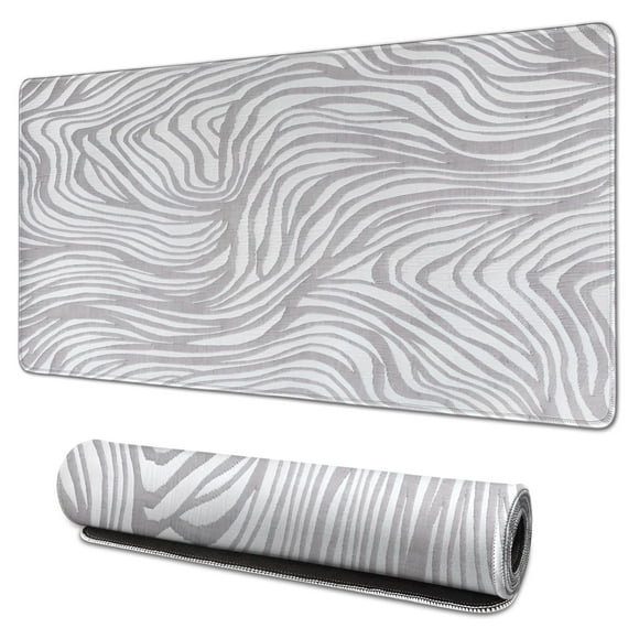 Tapis de Souris Épais Gris Imperméable, Caoutchouc+multispandex Lavable Thème pour Bureau Maison Jeu 31.5x15.7 Pouces