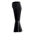 thumbnail image 4 of Mercatoo Kids Velvet Bell Bottom Pants Girls 1lowy Trendy Skinny Fleece Flare Leggings Fall Winter Casual Soft Wide Leg Trousers, 4 of 4