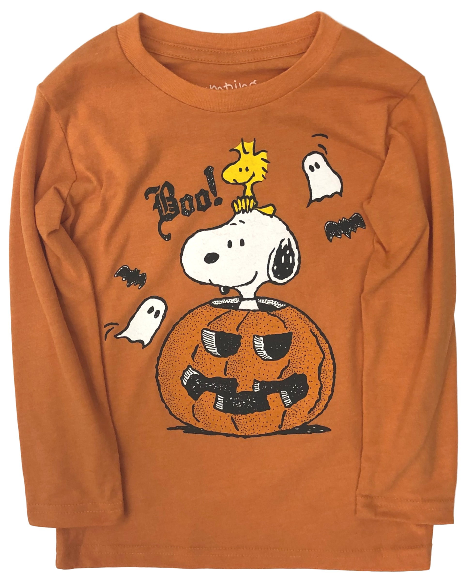 NEW HALLOWEEN IS COOL SNOOPY PEANUTS YOUTH SIZE 5/6-7-8/10-12/14 SHIRT 