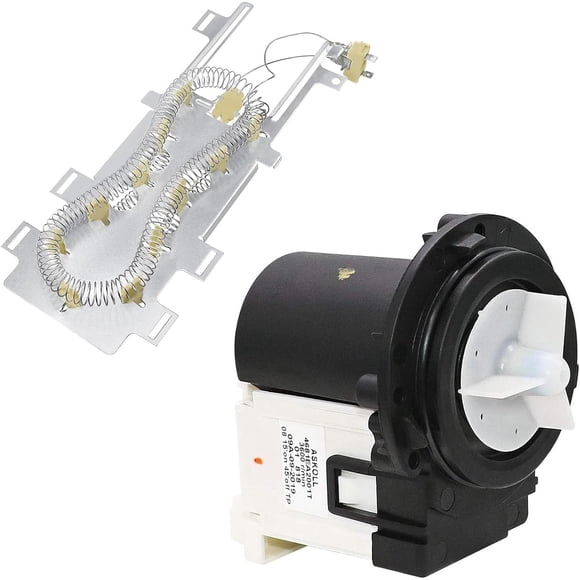 4681EA2001T Washer Drain Pump OEM Motor Replace for Kenmore LG washer drain pump & 8544771 Dryer Heating Element Replacement Part for Whirlpool Kenmore Maytag Dryer