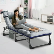 MOPHOTO Adult Camping Cot Adjustable 4-Position Folding Cot, Outdoor Patio Folding Lounge Chair for Sunbathing