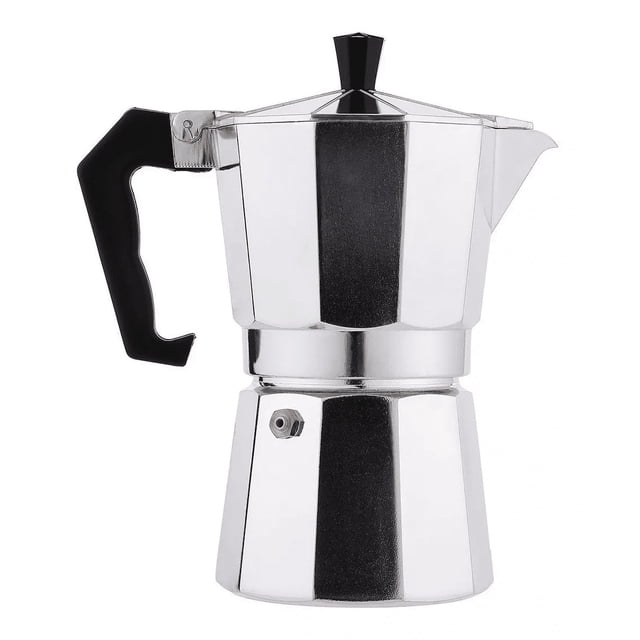 Cafetera Manual Italian 6 Tazas Aluminio, Color Plata