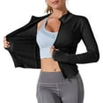 thumbnail image 4 of HTNBO Women's Workout Jacket Lightweight Zip Up Long Sleeve UPF 50+ Sun Protection Clothes Athletic Yoga Slim Fit Crop Tops, 4 of 5