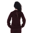 thumbnail image 4 of Moomaya Women's Solid Blue Hoodie Casual Full Sleeve Jogger Top Pullover, 4 of 9