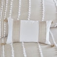 thumbnail image 4 of Embroidered Cotton Oblong Decorative Pillow Taupe 12x20", 4 of 5
