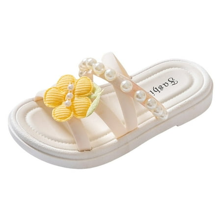 

MQLKF Children Shoes Comfortable Soft Soled Slippers Fashionable Flower PC Cartoon Animals Beach Sandals And Slippers Lightweight Leisure Comfortable Kid Sneakers