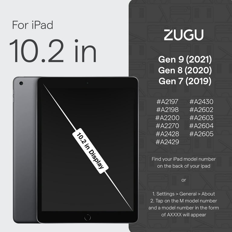 ZUGU iPad 第9 / 8 / 7世代 ケース ー レートブルー 345 iPad 10.2 Case (7th–9th Gen) | ZUGU