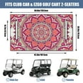 thumbnail image 3 of Golf Cart Front Seat Towel 51" x 31" with Mandala Print, Microfiber Cover for EZGO TXT RXV and Club Car Precedent, 3 of 8