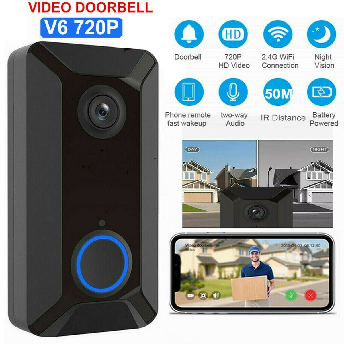 wireless door bell security camera