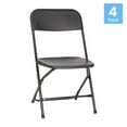 thumbnail image 3 of Flash Furniture Hercules Series Big & Tall Adult Stackable Plastic Folding Chairs, Set of 4, Black, 3 of 19