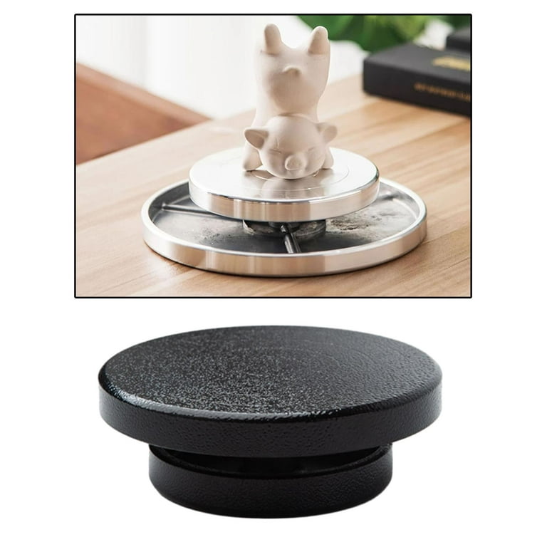 Banding Wheel for Pottery Rotate Turntable for Forming Ceramic Art Spraying 11cm, Size: 11 cm, Black