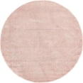 thumbnail image 1 of Unique Loom Solo Collection Solid Plush Kids Round Rug, 8', Pink, 1 of 10