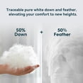 thumbnail image 6 of ELEMUSE Down Comforter King Size, All Season Soft and Fluffy Duvet Insert, 50% Feather Fill Bed Comforters, Luxury Tencel Cover (90×106, Grey), 6 of 7