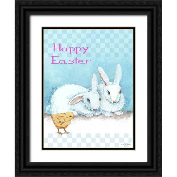 Phillips, Anita 25x32 Black Ornate Wood Framed with Double Matting Museum Art Print Titled - Happy Easter