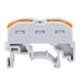 thumbnail image 2 of Wire Terminal Block, Practical Rail Type Wire Connector, Convenient For Electronic Component General Purpose Electronic Enthusiasts Professional Use Light Gray, 2 of 8