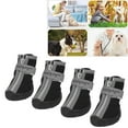 thumbnail image 3 of Bottes pour Chien Imperméables Réfléchissantes Semelle Souple Chaussures pour Chiot Sports Extérieurs Noir, 3 of 7