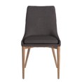thumbnail image 5 of Chelsea Lane Mid-Century Modern Linen and Oak Dining Chairs, Set of 2, Dark Grey, 5 of 8