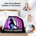 thumbnail image 2 of Personalized Soccer Blanket for Girls, Soccer Gifts for Girls Women Teen, Soccer Team Blankets Gifts for Girls Team Players, 50"x60" Soft Cozy Throw Blankets for Outdoor Travel, Sport Room Decor, 2 of 6