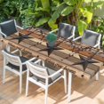 thumbnail image 2 of Texas Star Vintage Table Cloths for 8 Foot Rectangle Tables, Berry Dark Brown Wooden Patio Waterproof Elastic Fitted Tablecloths, Washable Rectangular Table Cover for Camping, 2 of 8